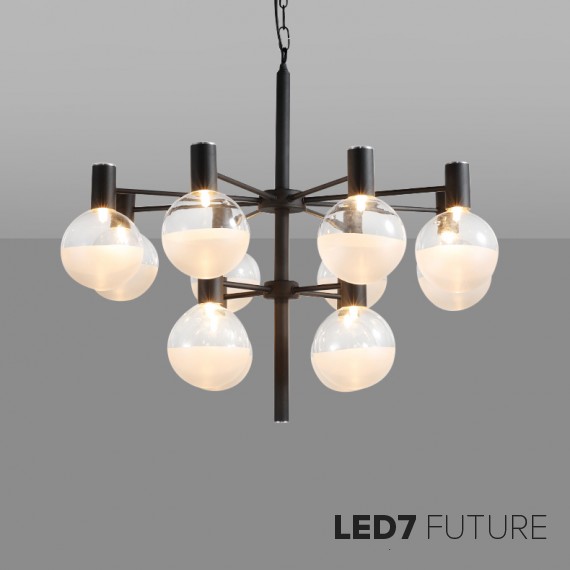 Loft Industry Modern - Bubbles Down Chandelier